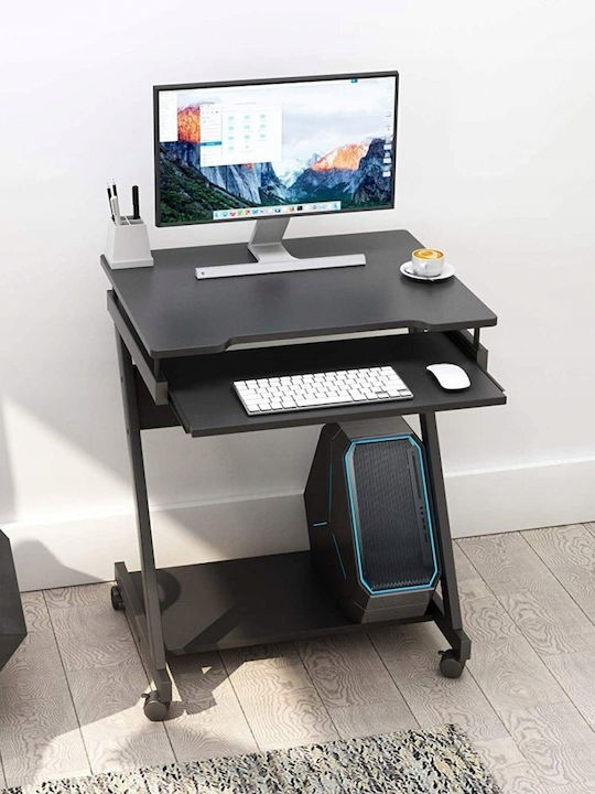 Techly Ica-tb 935b Computer Desk with Keyboard Shelf Black 730x590x370 Mm
