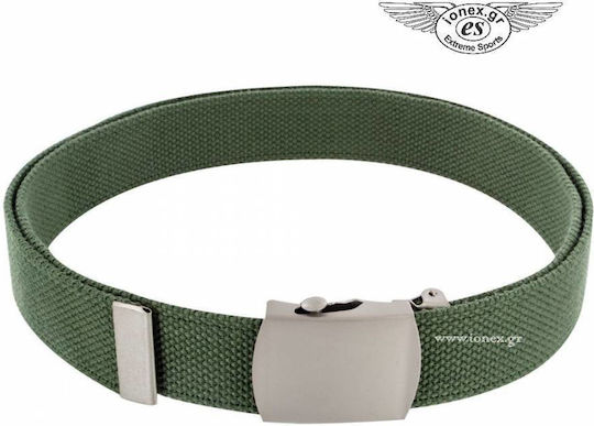 Survivors 00709 Military Strap Belt 40mm Khaki Μακριά 4cm Green