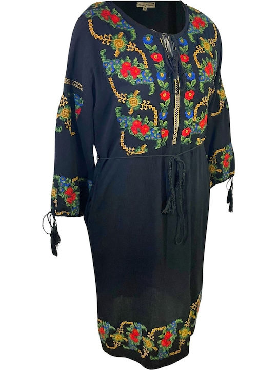 Traditionelles Damenkleid Cpr25 Schwarz