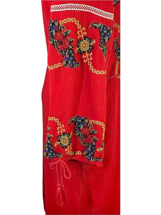 Traditionelles Damenkleid Cpr25 Rot