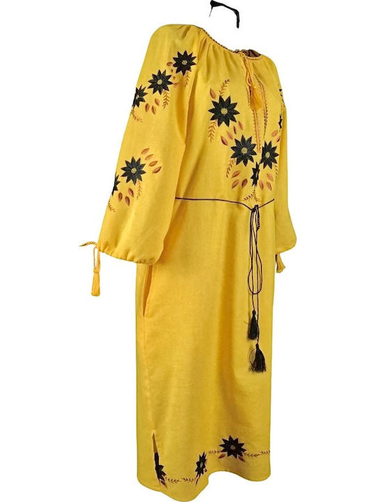 Traditional Women's Dress Cpr251 Yellow