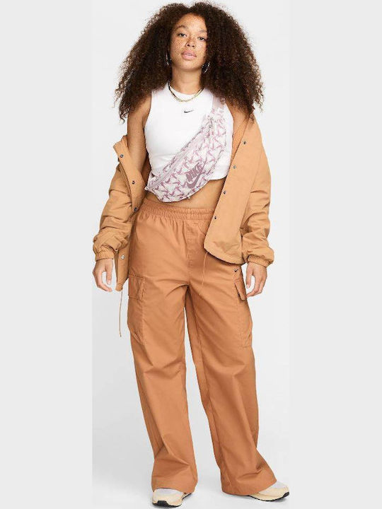 Fv7643-224 Nike Nsw Essential Woven Mid-Rise Cargo Pant Flax Color