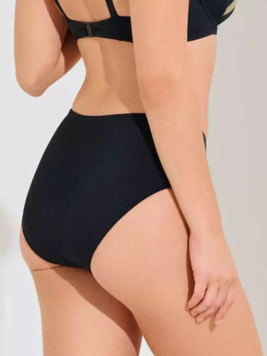 Bikini Slip Ψηλόμεσο Μαύρο