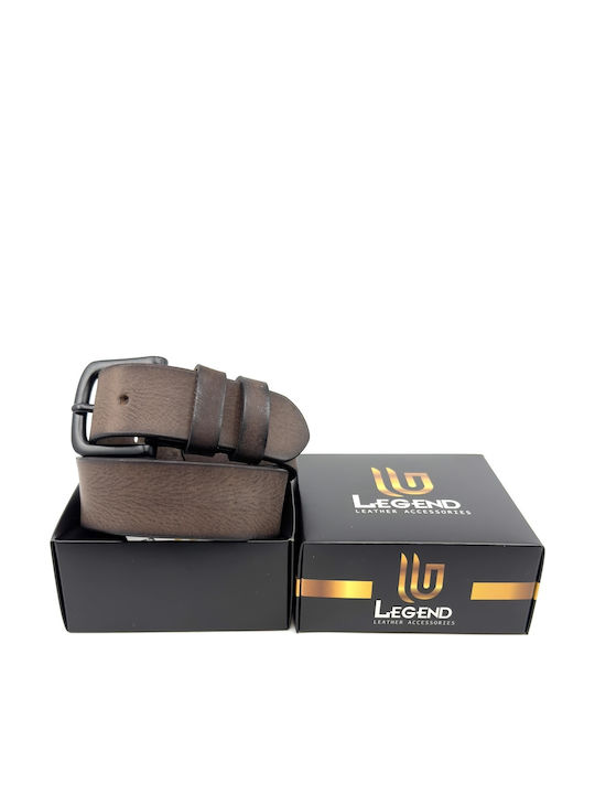 Wide Men's Belt Leather Brown