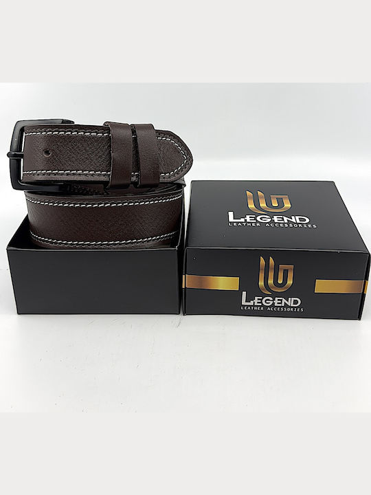 Wide Men's Belt Leather Brown