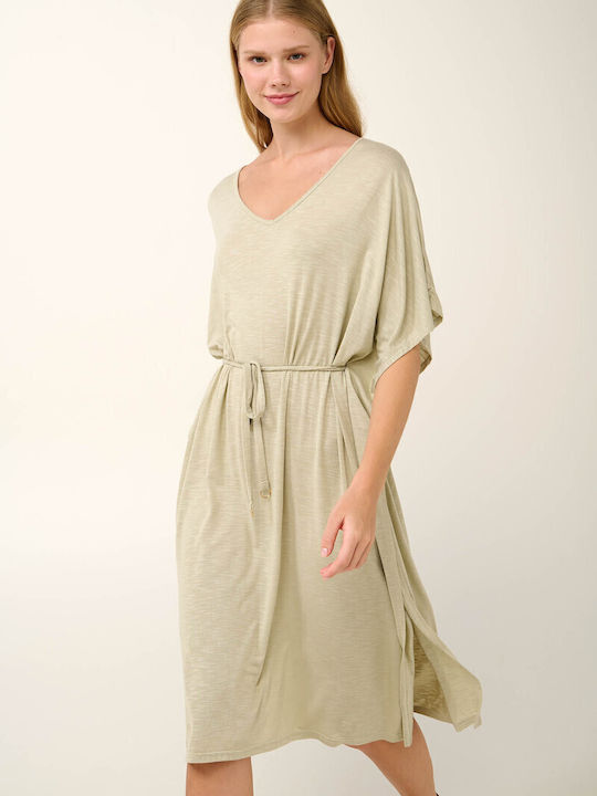 Vamp Flama Feminin Caftan de Plajă Beige Spray