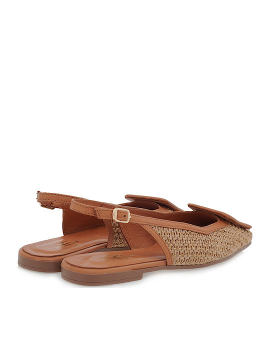 Capodarte Damen Ballerinas Slingback Beigen