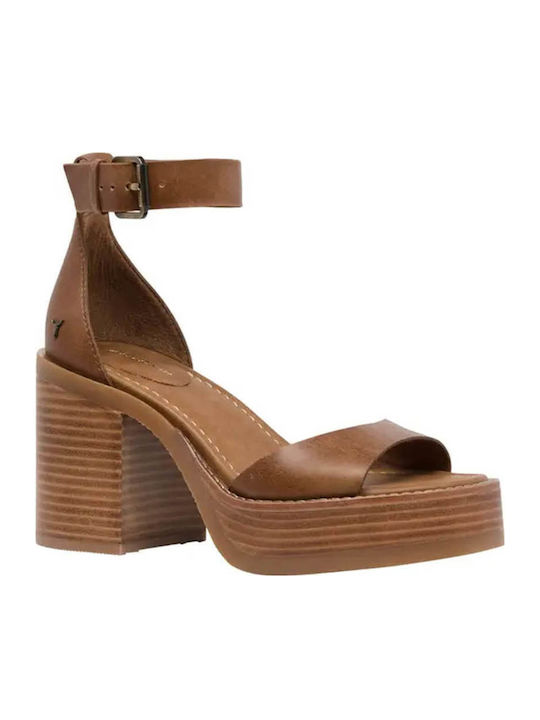 Windsor Smith Bitten Heels Brown Sandals