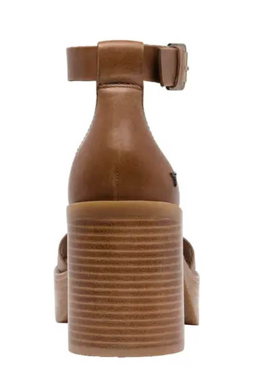 Bitten Heels Sandale Elegante Damă Maro
