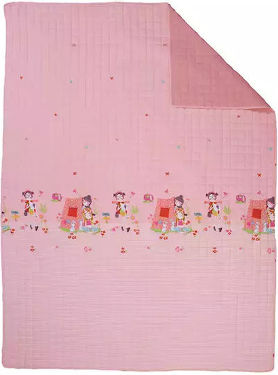 Nef-Nef Homeware Детско Юрганче Полудвойно Camping Розов 180x240cm