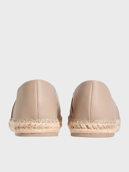 Leather Men's Espadrilles in White Color