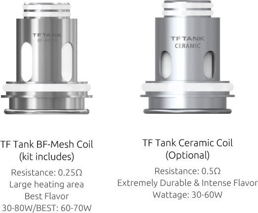 Smok Tf Tank Widerstand für Elektronische Zigaretten 0.25ohm (Dampfmethode) 1Stück