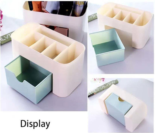 Organizator Cosmetice Cu Sertare Și Separatoare Alb 20x10x8.7cm