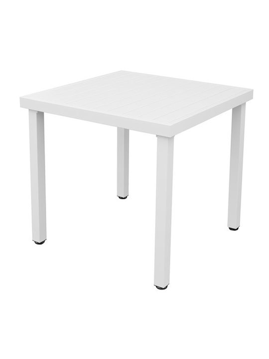 Set Sala De Mese Pentru Exterior Jurdan 5 Piese Alb