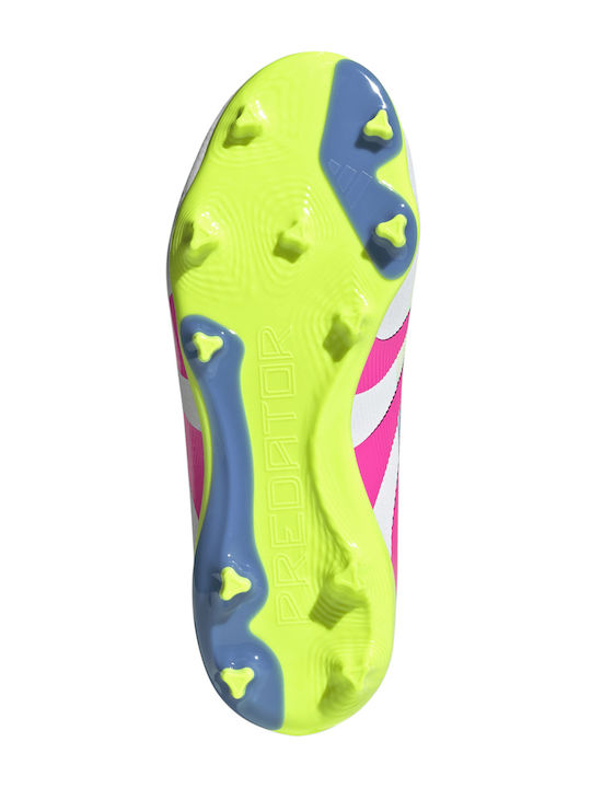 Kids Soccer Cleats Predator League with Molded Laces White