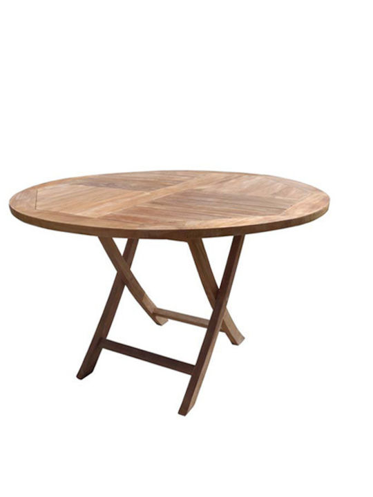 Outdoor Table Made of Teak Foldable Teak 100x100cm