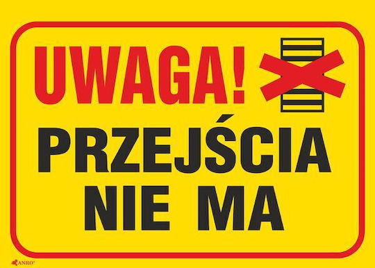 Anro Placă de avertizare Securitate 35x25cm