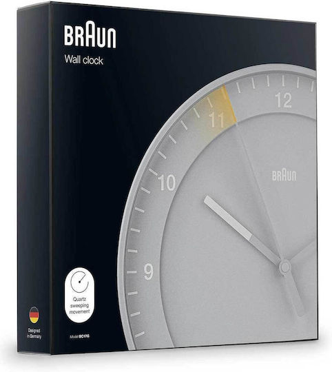 Braun Wall Clock Gray Ø30cm
