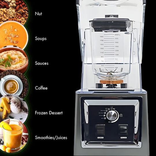 Dynamic Gb A300 Commercial Blender 2kW Gray with Jug Capacity 2lt 22.4x22.2x49.3cm