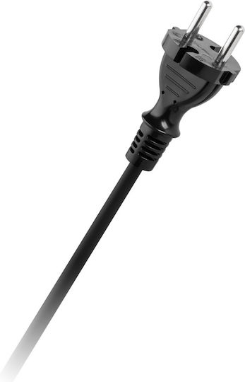 Plastrol Power Cord Type H05RR-F with Cable Properties 2x1.5mm² in Black Colour 1m