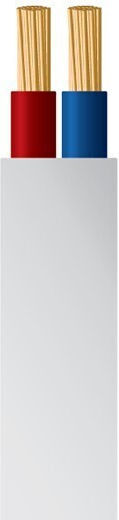 Eurolamp Καλώδιο Ρεύματος με Διατομή 2x0.75mm² σε Λευκό Χρώμα 1m Εύκαμπτο