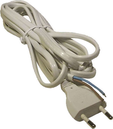 Emos Καλώδιο Ρεύματος με Διατομή 2x0.75mm² σε Λευκό Χρώμα 5m Εύκαμπτο