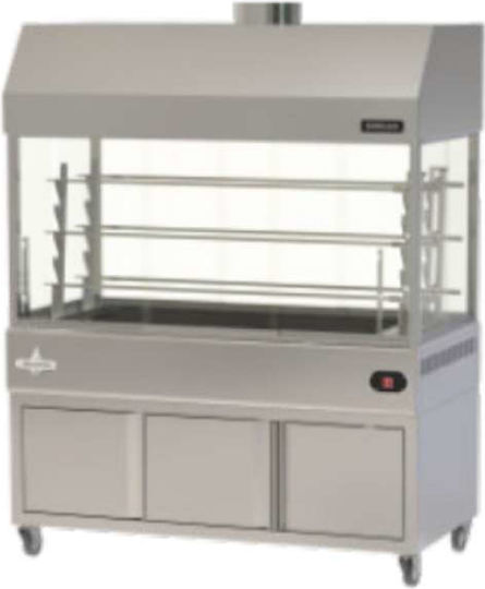 Biokan LGHG3 Σουβλιέρα Κάρβουνου με Διαστάσεις 61x180x200cm