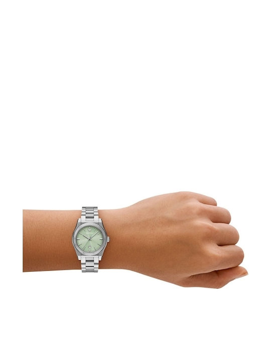 Emporio Armani Women's Watch Chronograph with Silver Metal Bracelet