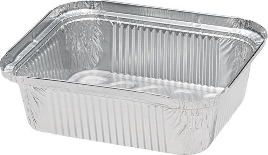 Aluminum Food Container No.128, 450ml, 14.6x12.1x4cm (100pcs) Intertan (q400128c)