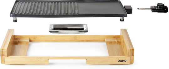 Domo Teppanyaki Grilling Plate with Adjustable Thermostat 2200W 50.5x25cm.