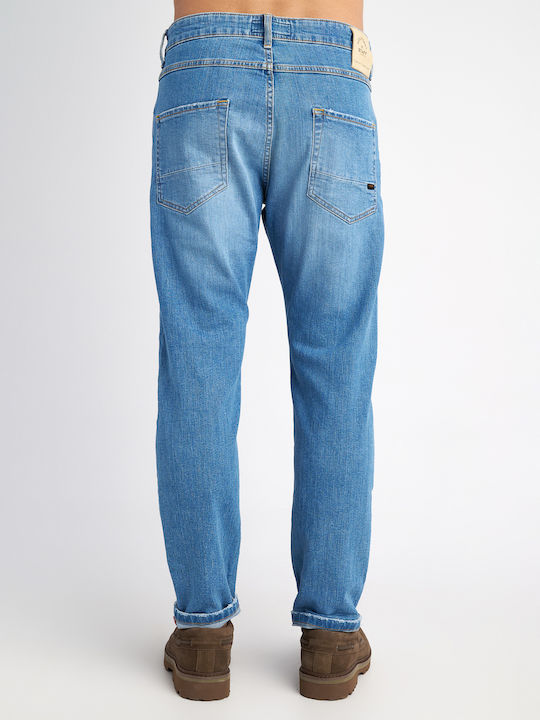 Nollan Men's Jeans Pants Elastic with Slim Fit Blue