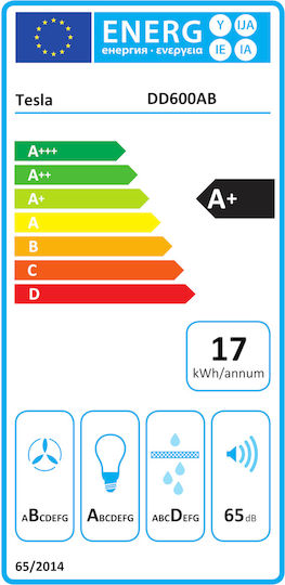 Tesla Kamin-Dunstabzug 60cm Schwarz