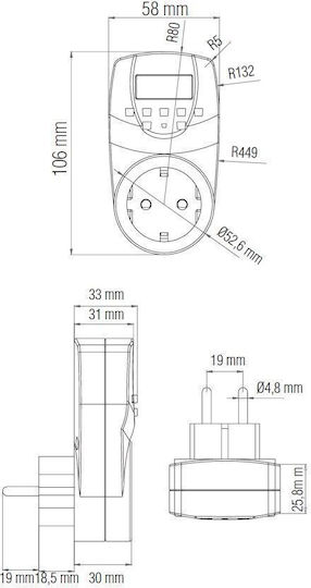 Horoz Electric Timer-2 Digital Timer Socket Weekly 108 002 0001