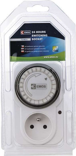 Emos Mechanical Timer Socket Daily with Countdown Timer Function