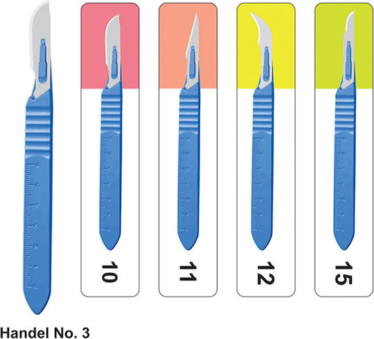 Medical Scalpel with Handle No15 15NS 10 Pieces