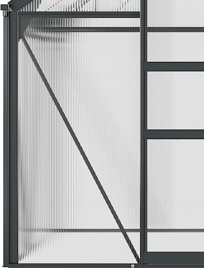 Outsunny 845-058GY Greenhouse House Type with Aluminum Frame 1.9x1.9x2m