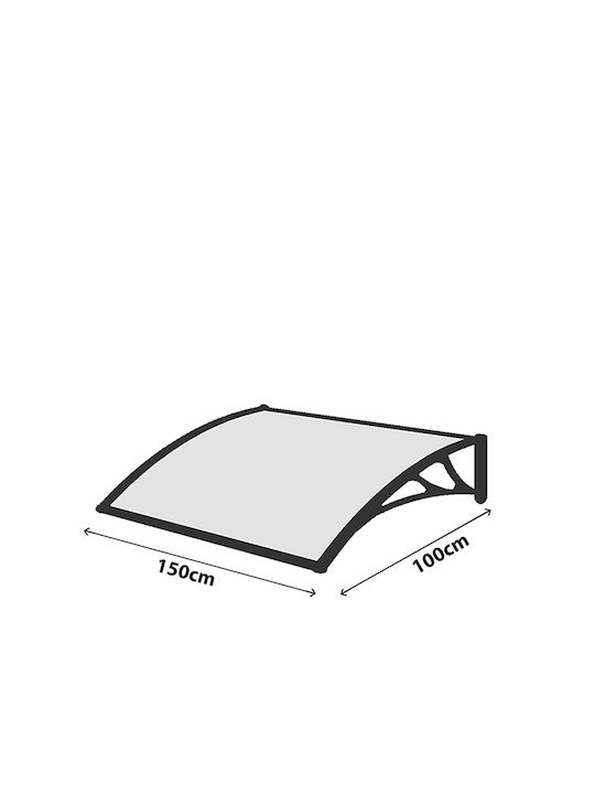 Home & Camp Polycarbonate Door / Window Canopy Roof P100xW80cm