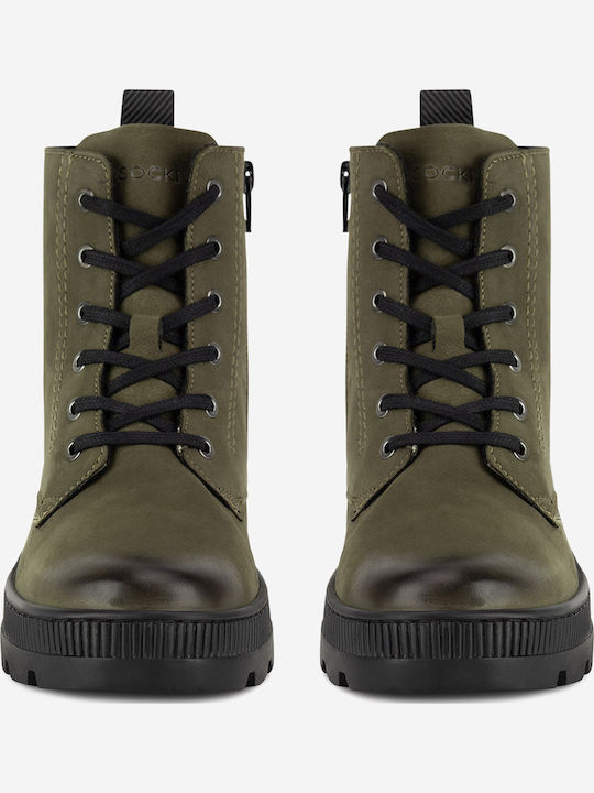 Stiefeletten Damen Khaki
