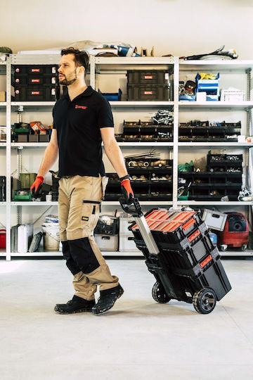 Qbrick System Two Cart Транспортен и съхранителен Пластмаса куфар за инструменти Размери: Ш53xД38.5xВ69см 29551200