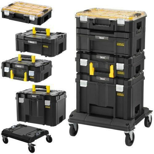 Stanley Fatmax TSAK Tower Cutie Plastic cu roți pentru transport și depozitare de unelte L48cm x l43cm x h93cm FMST1-80107