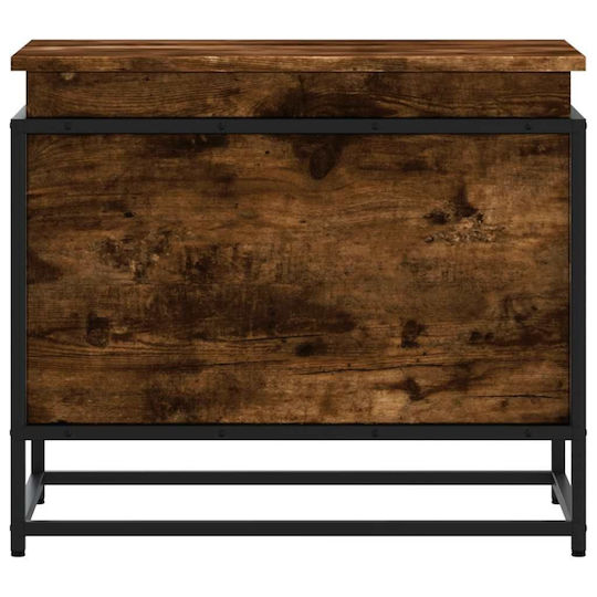 Vidaxl Storage Box Smoked Oak Brown Lid