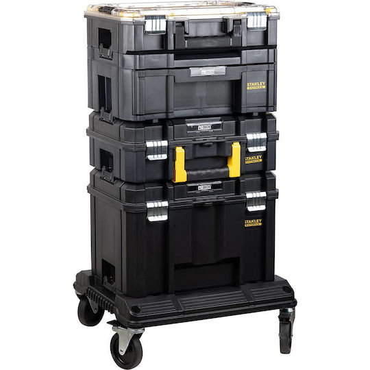 Stanley Fatmax TSAK Tower Cutie Plastic cu roți pentru transport și depozitare de unelte L48cm x l43cm x h93cm FMST1-80107