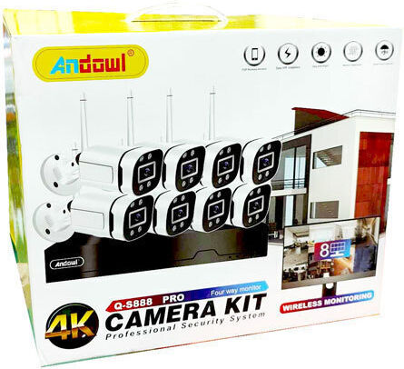 Andowl Surveillance System 8 Cameras Cameras Analog 3MP with Recorder DVR