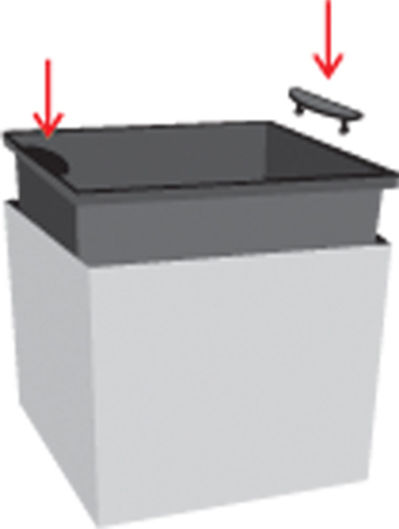 Atmosphera Natura Tetra Self-Watering Plastic Black Planter 36x36x34cm
