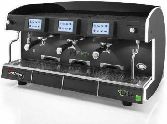 Wega MyConcept EVD Мат черно Професионална Еспресо Машина с 3 Група Р104xД60xВ59см