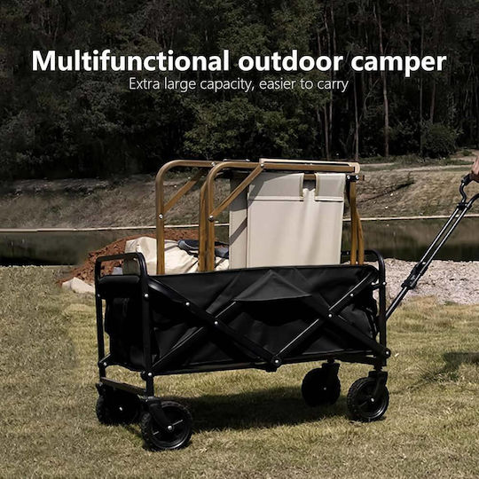 Foldable Garden Cart Metallic Four-wheel 72lt 76x45x90cm.