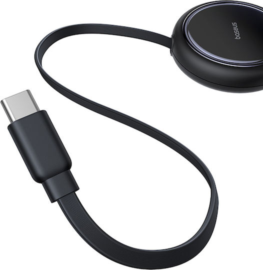 Baseus Bright Mirror Series Usb-c Retractable Cable 2 X Usb-c 100w 1m Black