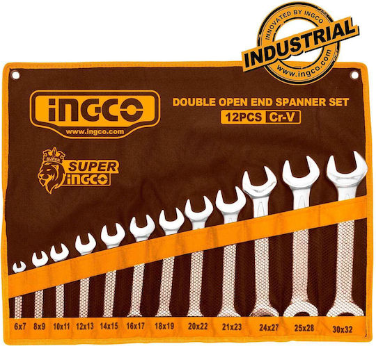 Ingco Set 12 German Wrenches with Socket Size 7-32mm
