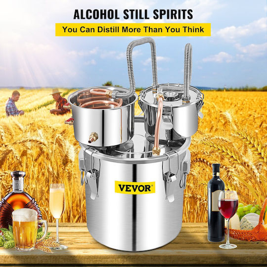 Alcohol Distillation Still Stainless Steel Copper 50 L Capacity