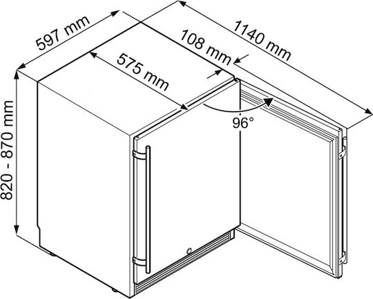 Liebherr Hotel Mini Bar 109Es, Energieklasse E-Commerce-Website 59.8x57.7x81.8cm